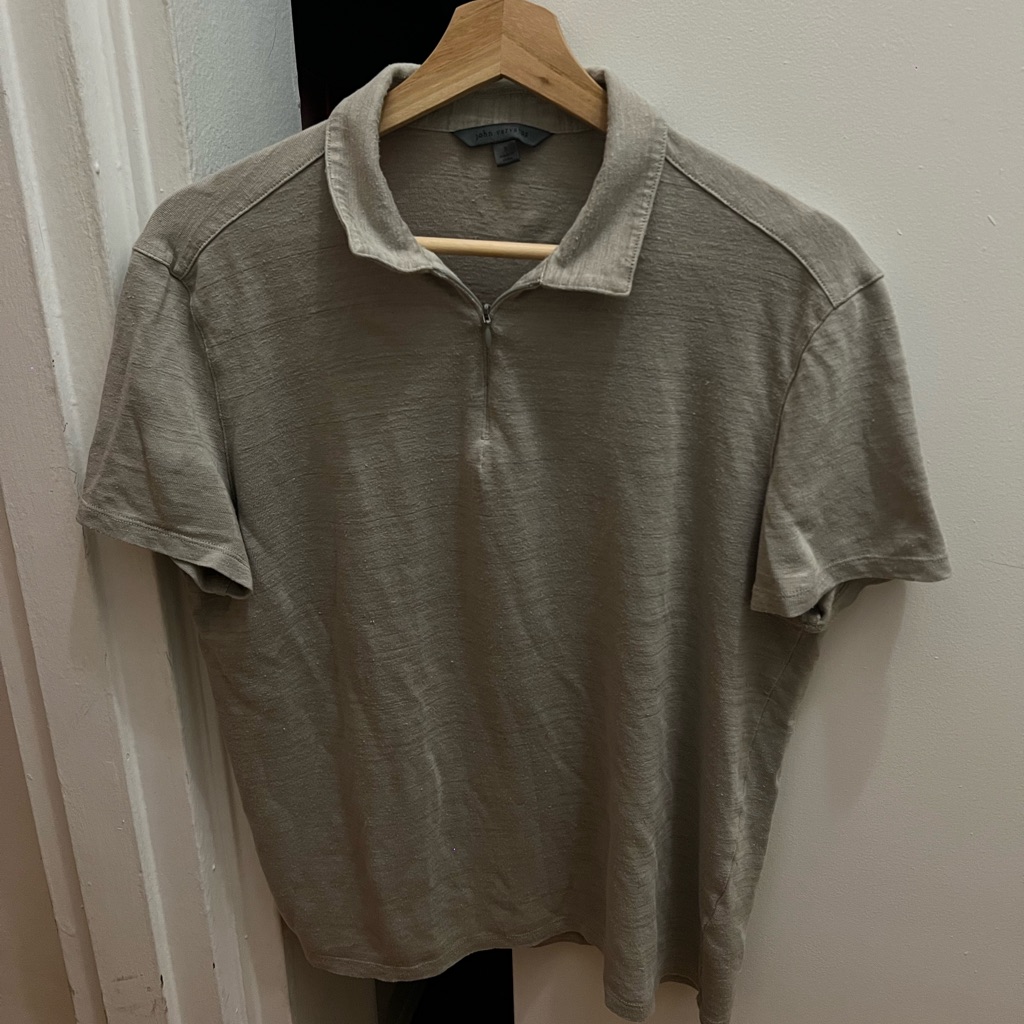John Varvatos T-Shirt With Zippered Collar